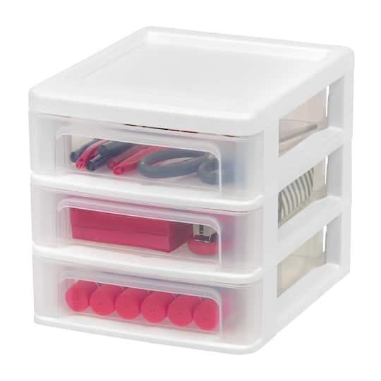 Iris® Compact Desktop 3Drawer System, 4ct. Desktop Storage Michaels